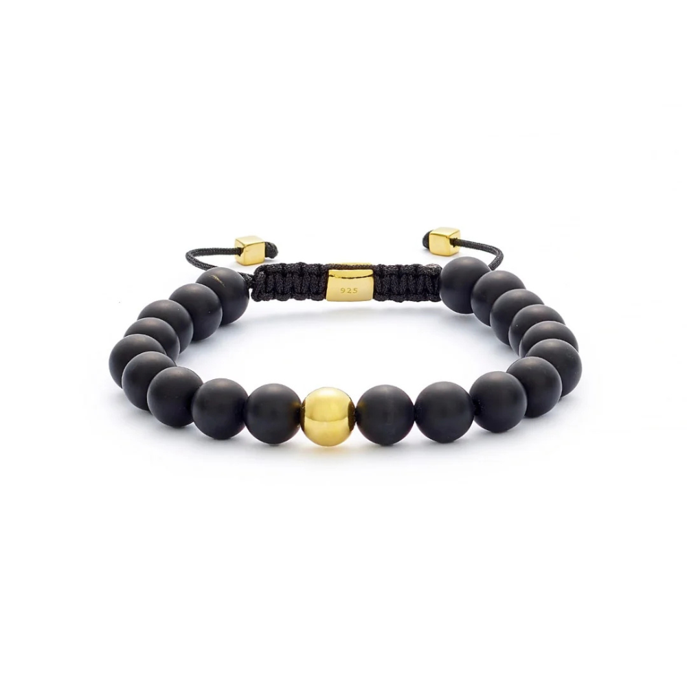 Alexander Lynggaard - Knyttet armbånd med onyx, 8mm - B00083