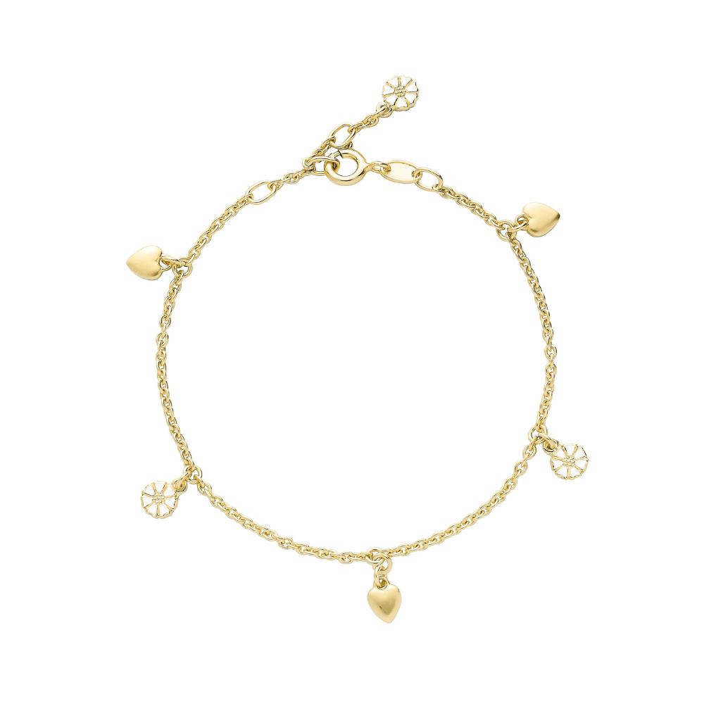 Lund Copenhagen - Marguerit armbånd med hjerter - 9015029-m
