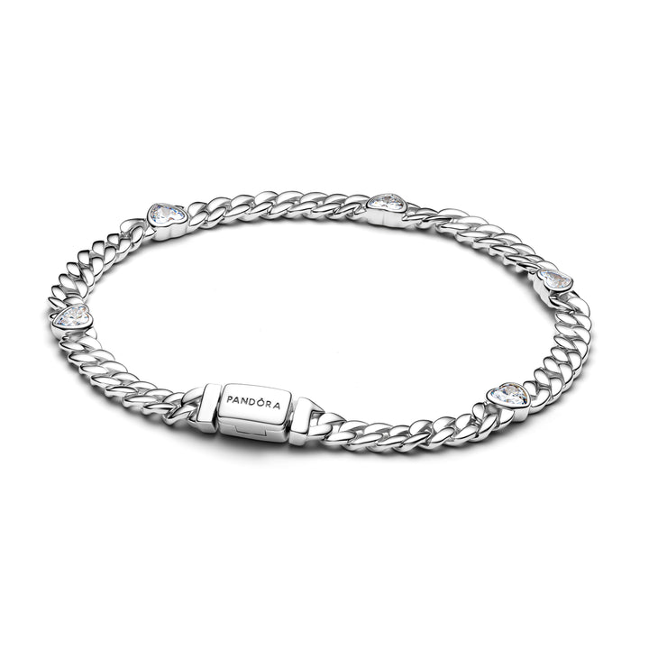 Pandora - Panser Sølv armbånd med hjerte sten - 594226c01