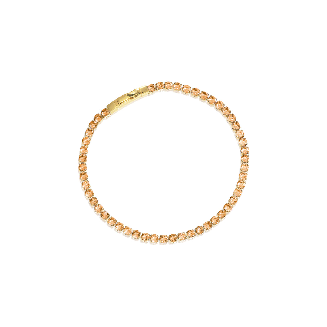 Sif Jakobs - Ellera Grande armbånd med champange farvede sten - b2870-chcz-yg