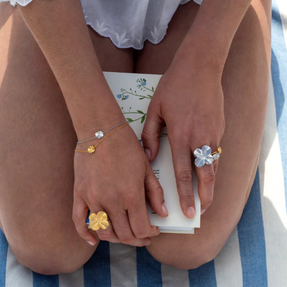 Flora Danica - Statement firkløver ring i sterling sølv - flc-stri-s