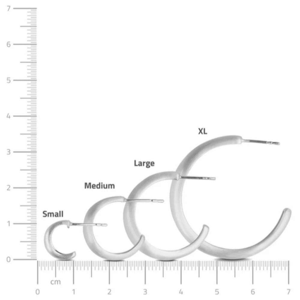 byBiehl - Ocean flow hoops i sterling sølv, XL - 4-4207-r