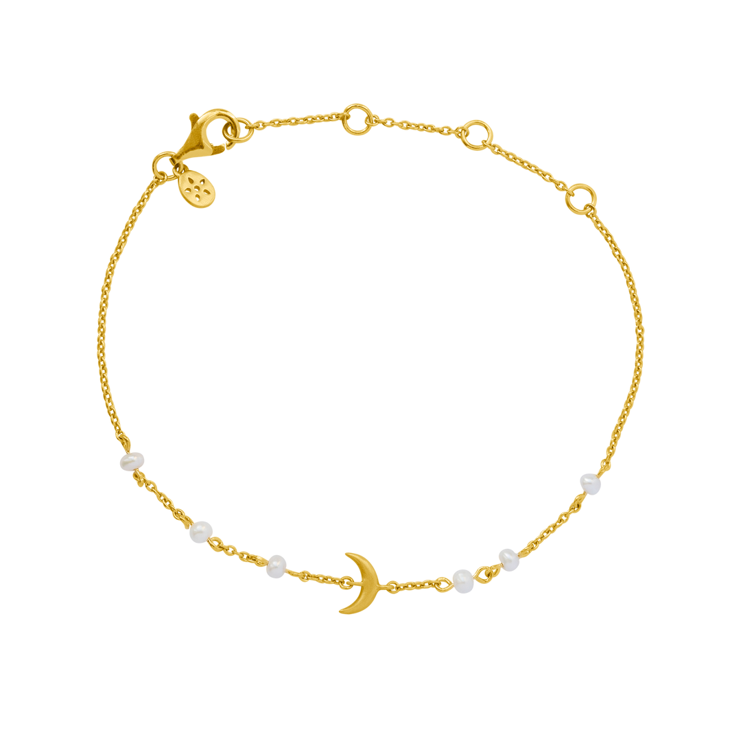 byBiehl - Summer Moon armbånd med ferskvandsperler i forgyldt sølv - 2-5203wp-gp