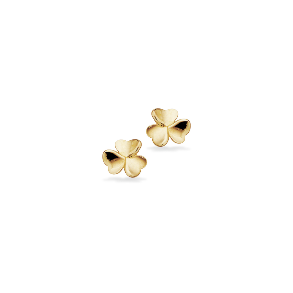 Scrouples - 8 karat guld kløver ørestikker - 122963