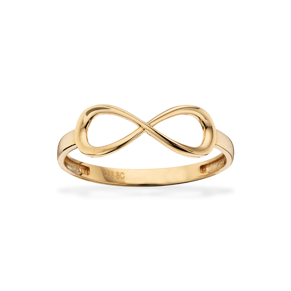 Scrouples - 8 karat guld ring med uendelighedstegn - 709673