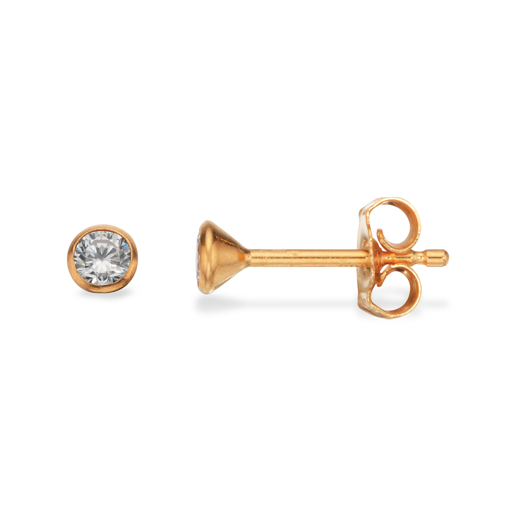 112023- Guld ørering med sten