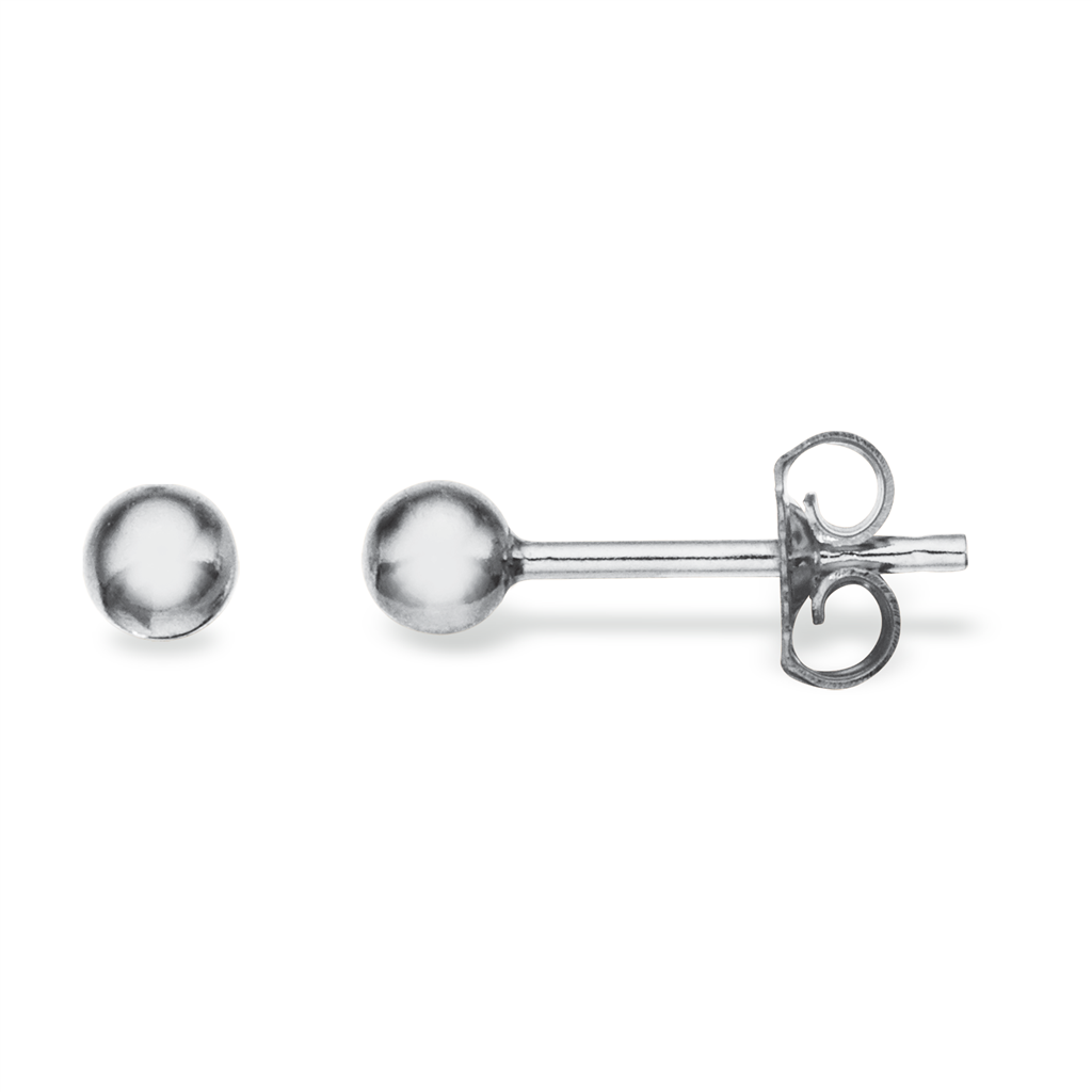 Scrouples - Sølv kugle ørestikker 3mm - 12032