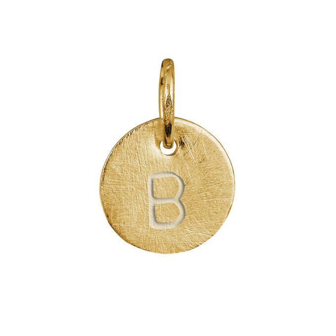 SFB - Guld belagt rund bogstavs vedhæng, (flere varianter) - 1511-2