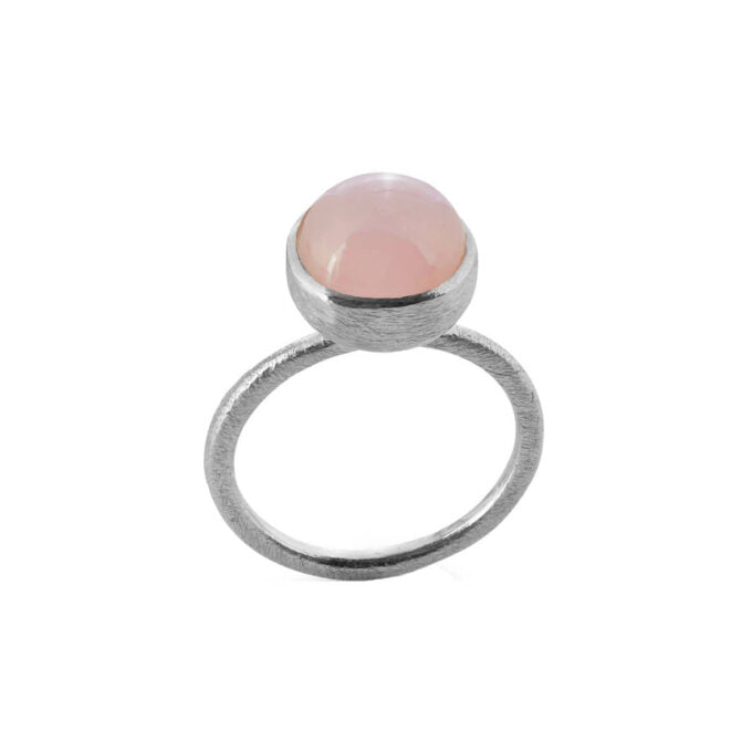 SFB - Sølv ring med lyserod krystal - 1678-1-112