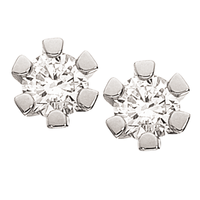 Vida - Hvidguld øreringe med diamanter 0,15ct - 1814,15