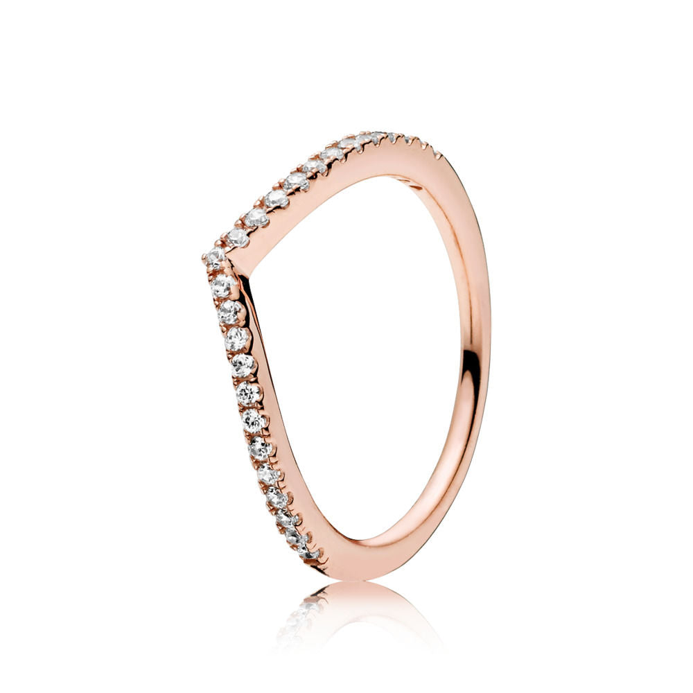 Pandora rose ring med sten