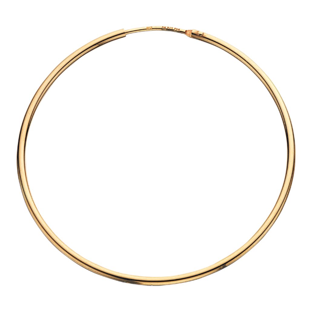 Scrouples - Forgyldt sølv creol, 44mm - 193662