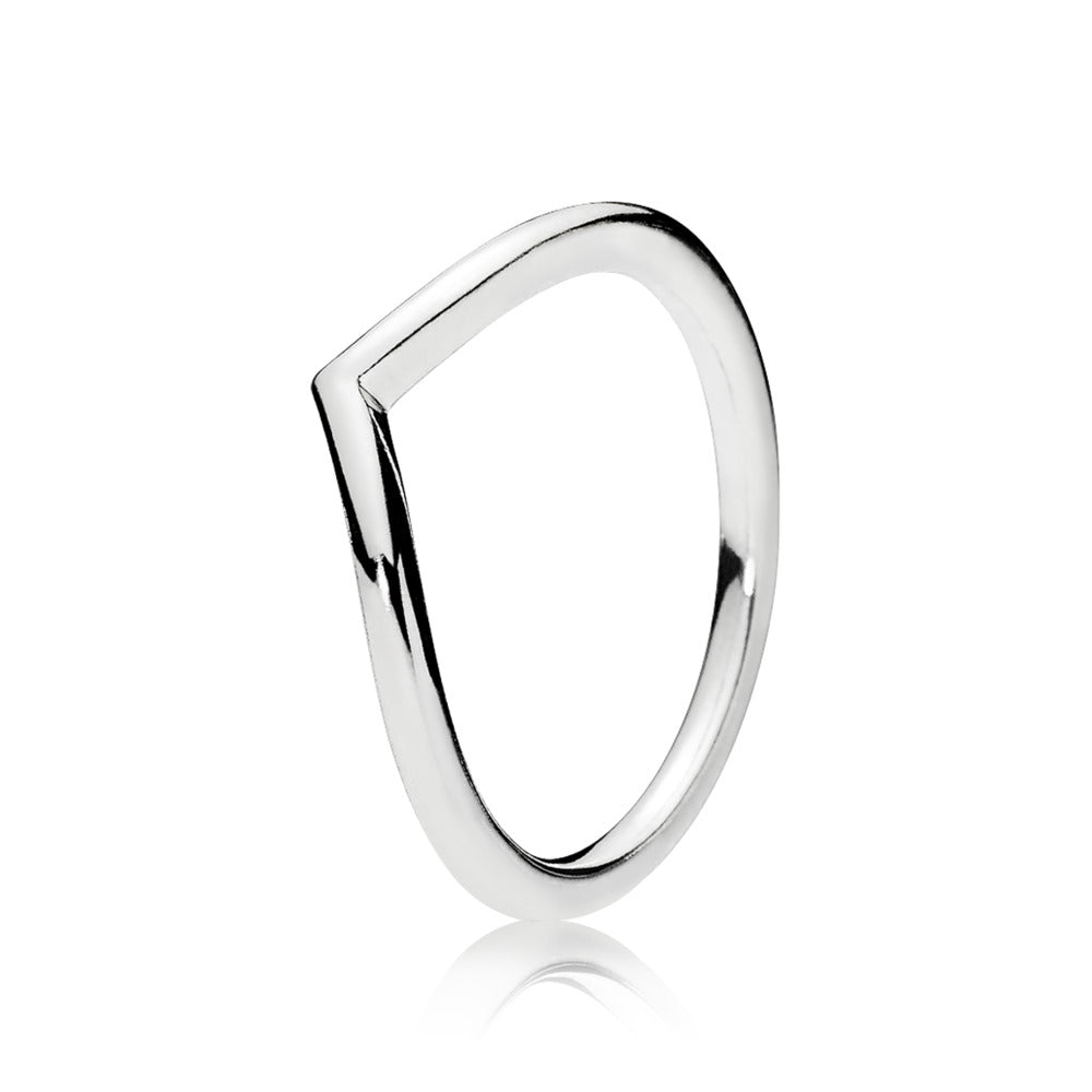 sølv ring Shining Wish glat som v