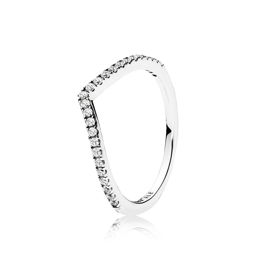 Pandora - Wishbone ring med sten af zirkonia - 196316cz