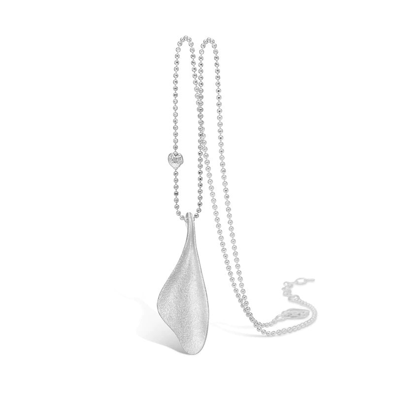 Blossom - Heart Leavs sølv kæde med vedhæng-21309029-80