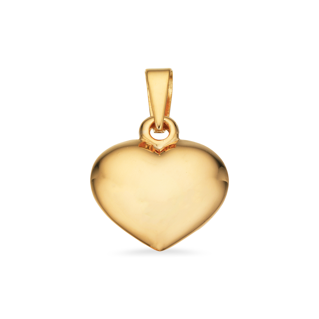 Scrouples - 8kt. guld hjerte vedhæng, 11x13mm - 24043