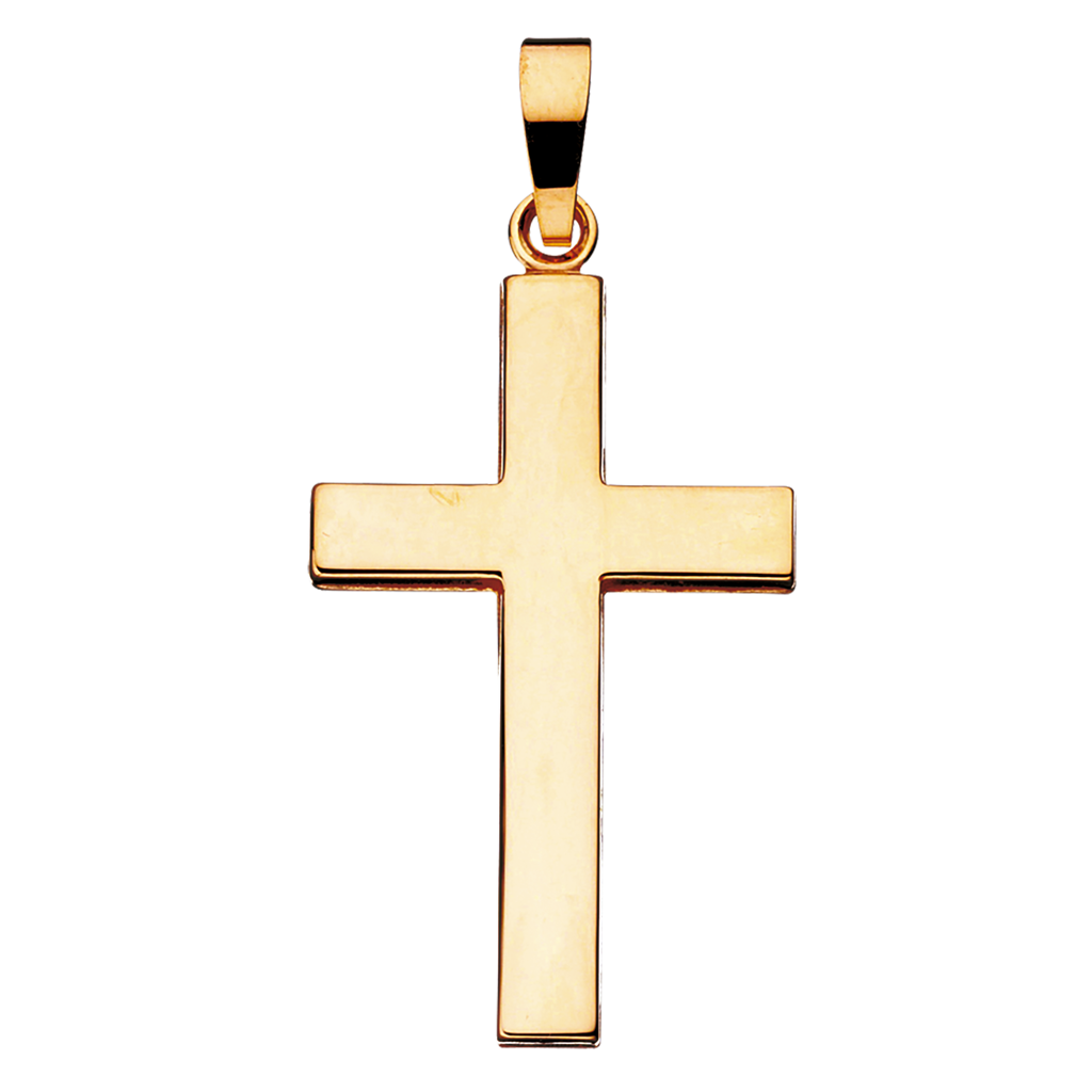 Scrouples - 8 kt guld kors, 31x19mm - 26403