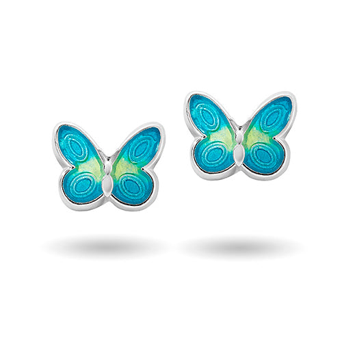 Pia & Per - Turkis sommerfugle øreringe - 3200613