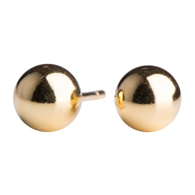 klassiske ørestikker kugle 6mm forgyldt