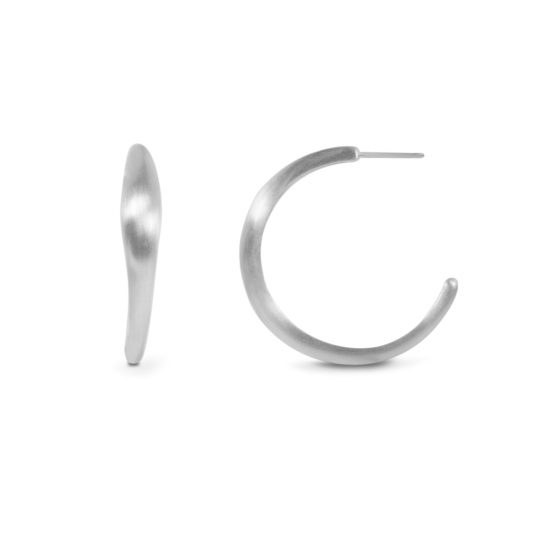 byBiehl - Ocean flow hoops i sterling sølv, XL - 4-4207-r