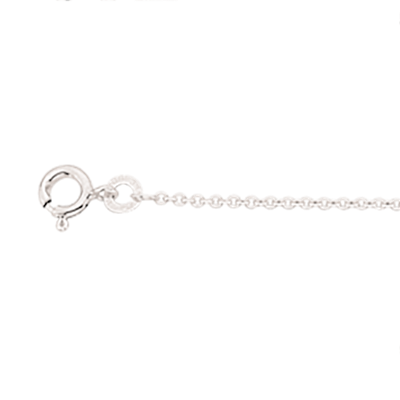 Scrouples - Standard halskæde, rund anker i sølv, 42+3cm - 41032,42-45