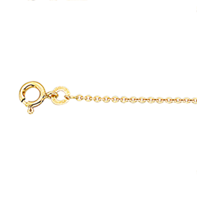 Scrouples - Standard halskæde, rund anker i forgyldt sølv, 42+3 cm - 41032,42-45fg
