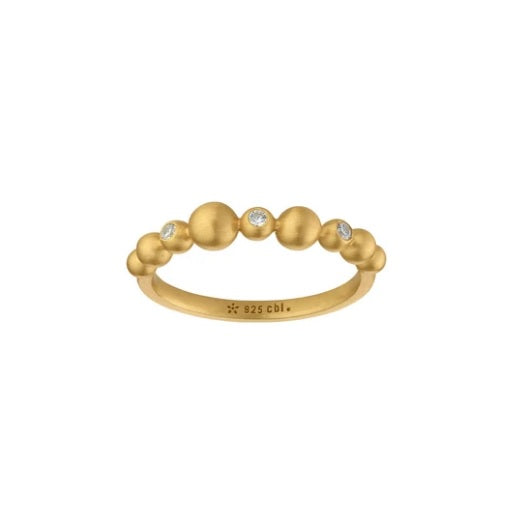 Pebbles band ring, forgyldt sølv - 5-3802A-GP