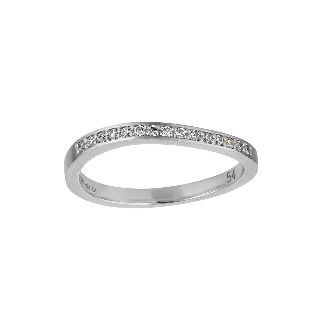 byBiehl - Ocean flow band sparkle ring i sølv - 5-4203A-R