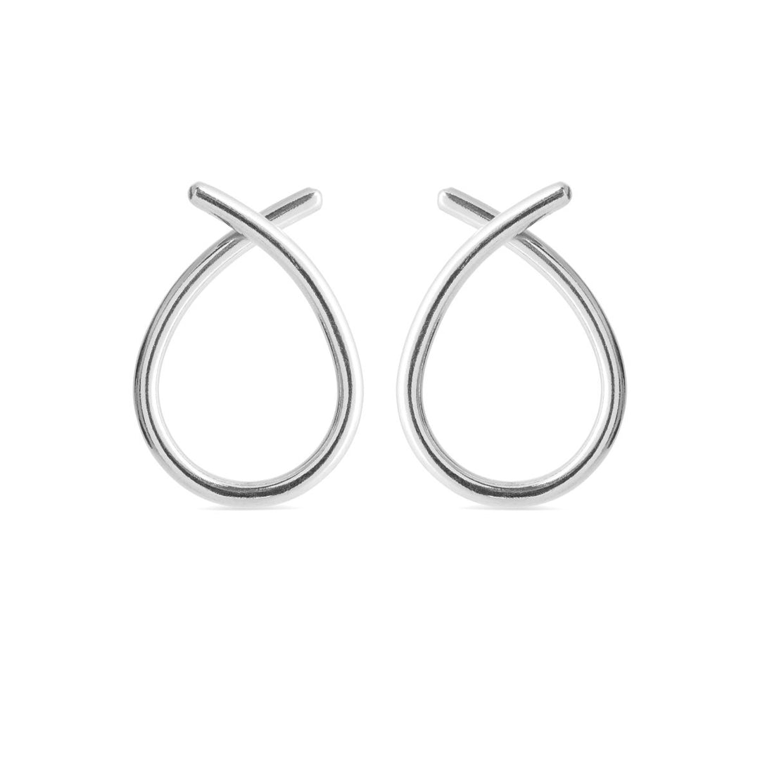 SFB - Øre hoops i sølv, mellem, blank - 5360-1-BLANK