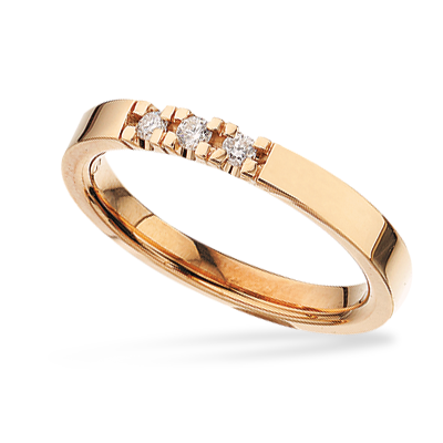 Scrouples - Sølv forgyldt alliance ring med 0,09 ct diamant - 7102,3F
