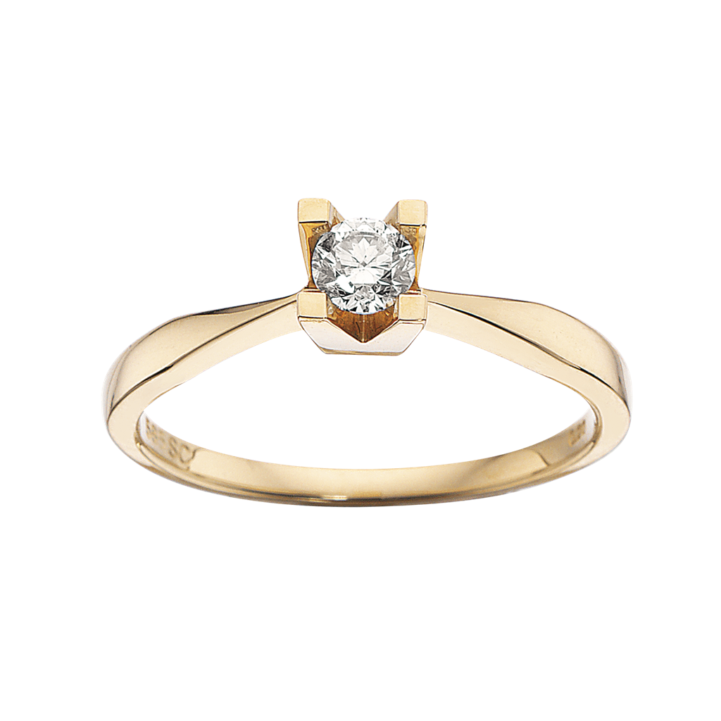 Kleopatra - 14 karat guld ring med 0,20ct diamant - 7135,20