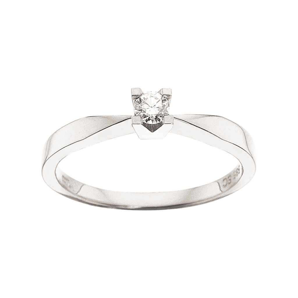 ring diamant hvidguld brillant 0,10ct kleopatra scrouples
