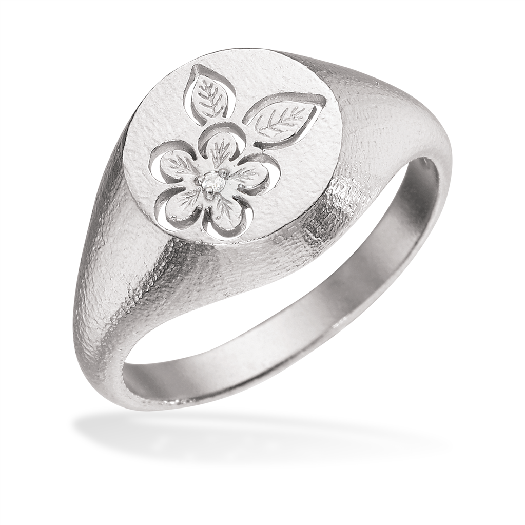 PrimaVera signet sølv ring - 725232