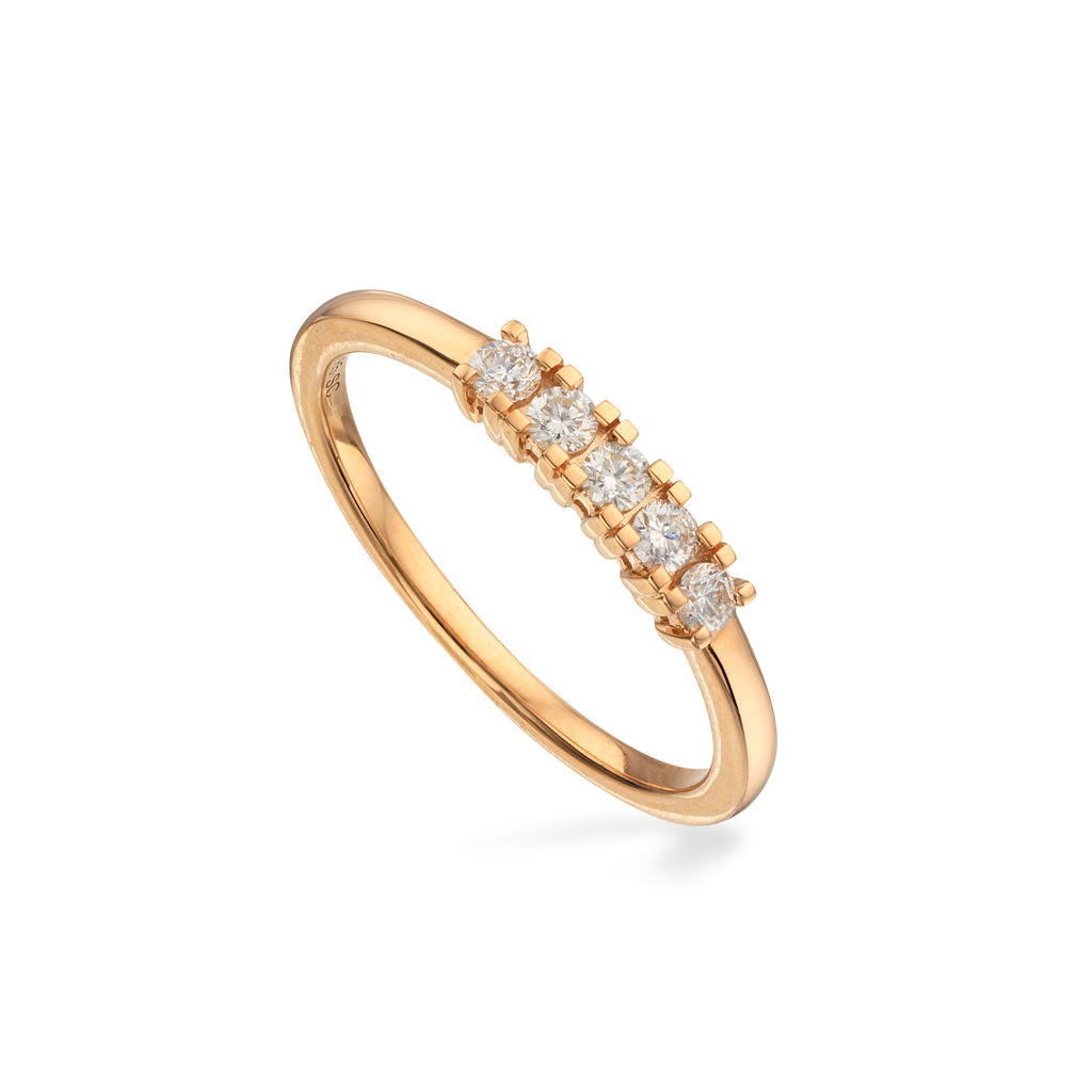 Kleopatra - Alliancering 14kt guld med brillanter 0,20ct - 7335,5