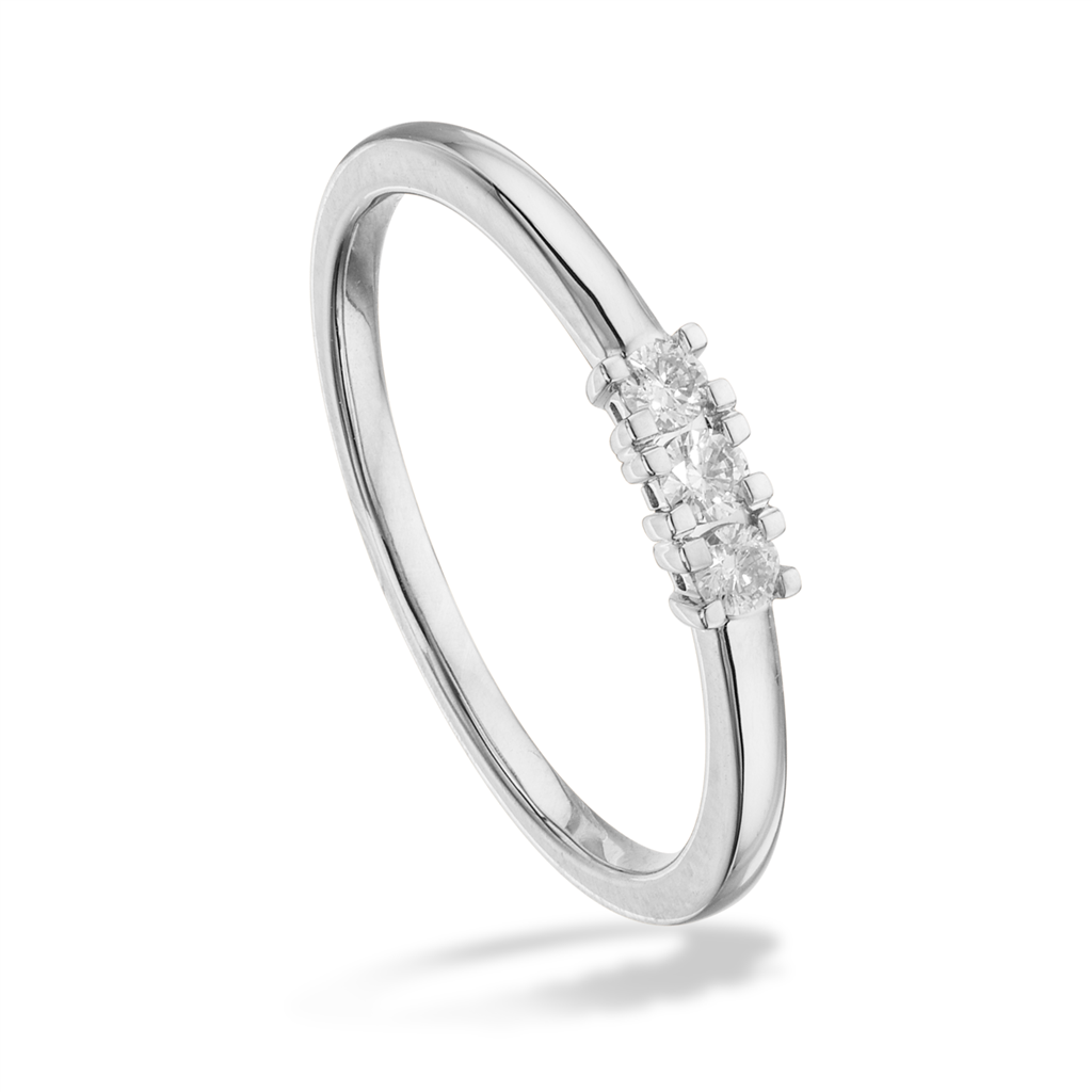 Kleopatra - Alliance ring 14kt hvidguld med brillanter 0,12ct - 7336,3