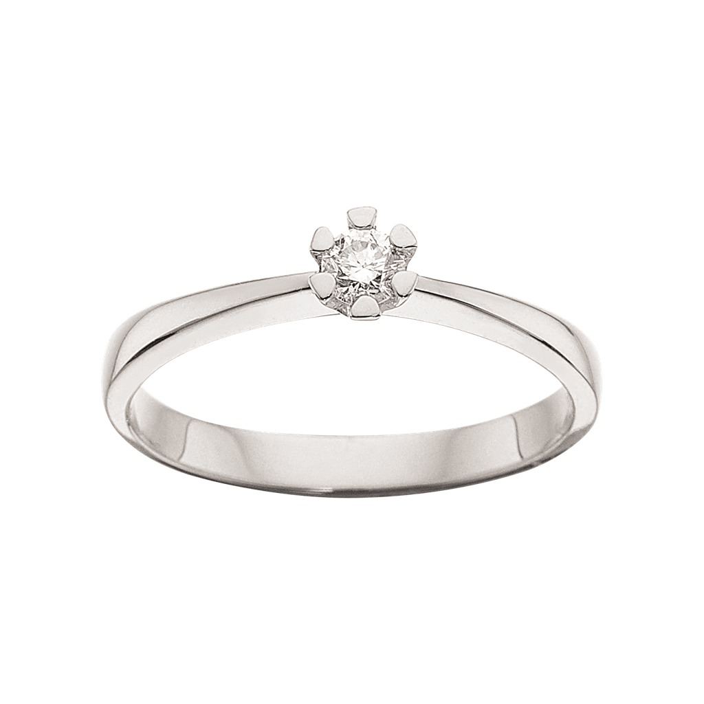 vida ring hvidguld med diamant freierring forlovelssesring