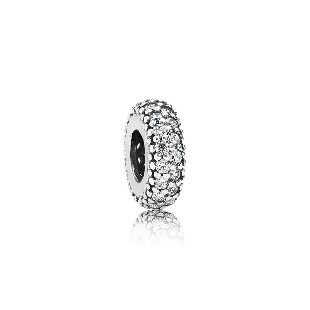 Pavé Inspiration pandora led charm vedhæng sølv med sten