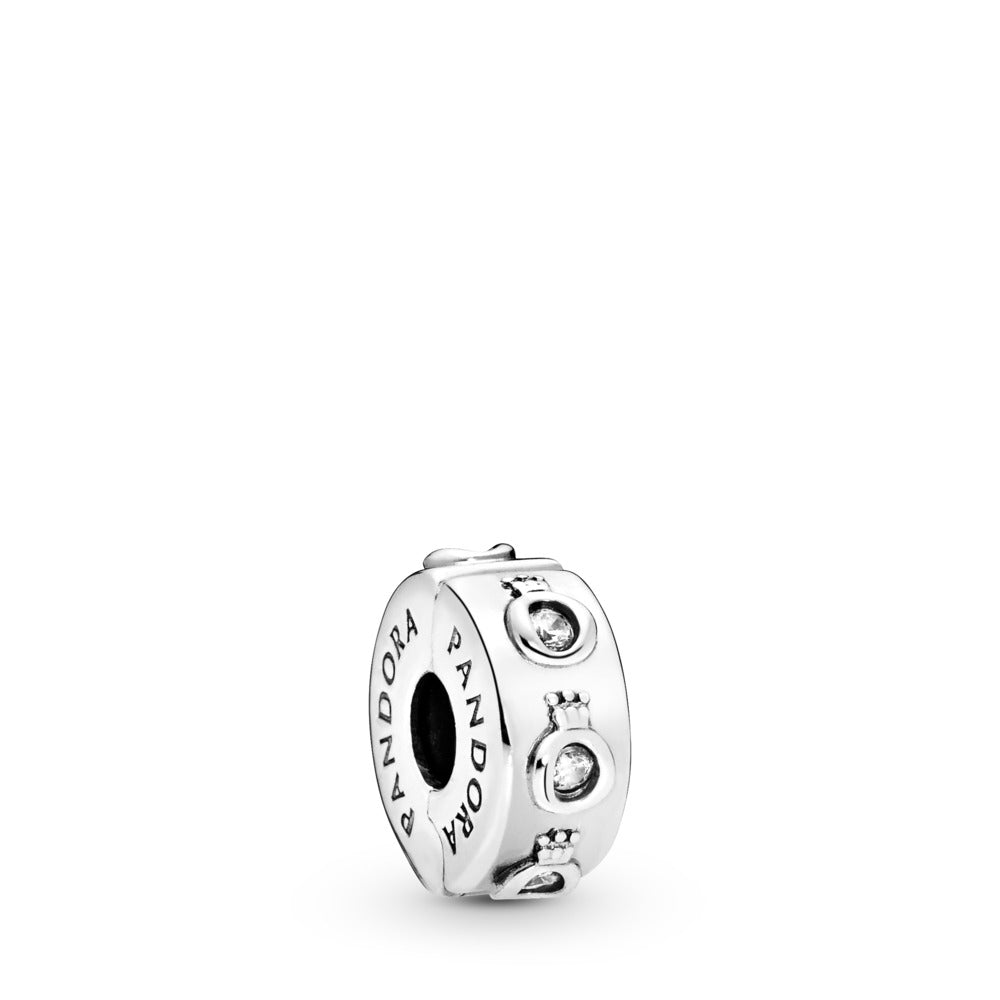 sølv klemmeled crown o zikonia ste hvid klemmeled pandora
