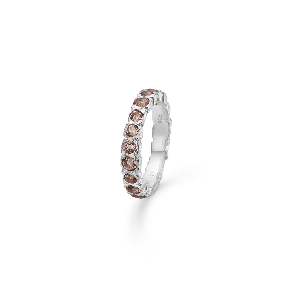 Studio Z - Rosy Creek sølv ring med aten af rosa zirkonia - 8147812