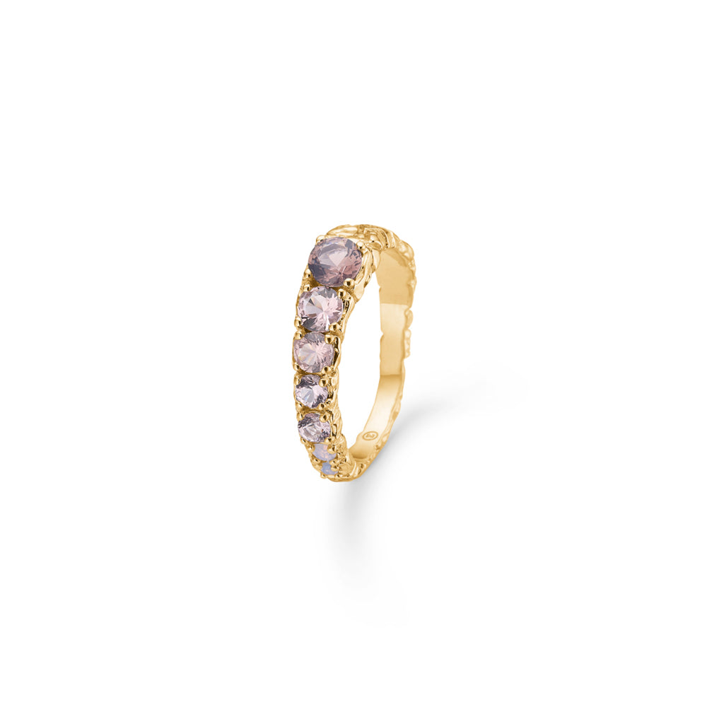 Studio Z - Fountain guldbelagt sølv ring med lilla zirkonia - 8247810
