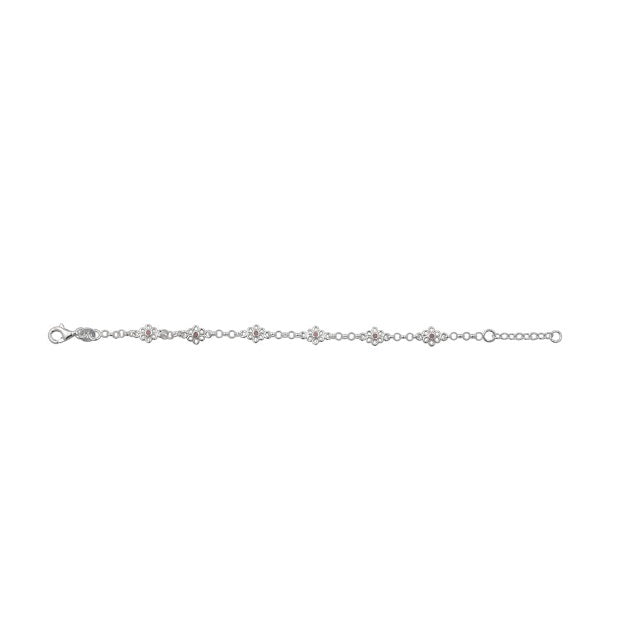 Nordahl - Sølv armbånd med blomster - 80250120900