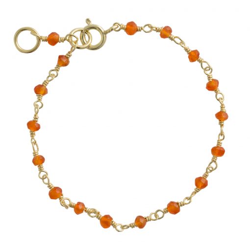 Orange calcedon armbånd - B1237FGorange