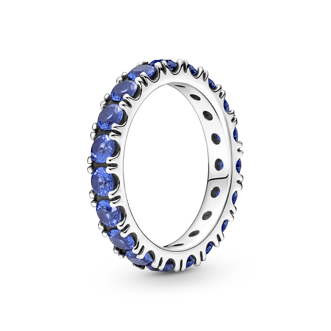 Pandora - Eternity ring med funklende blå sten - 190050C02