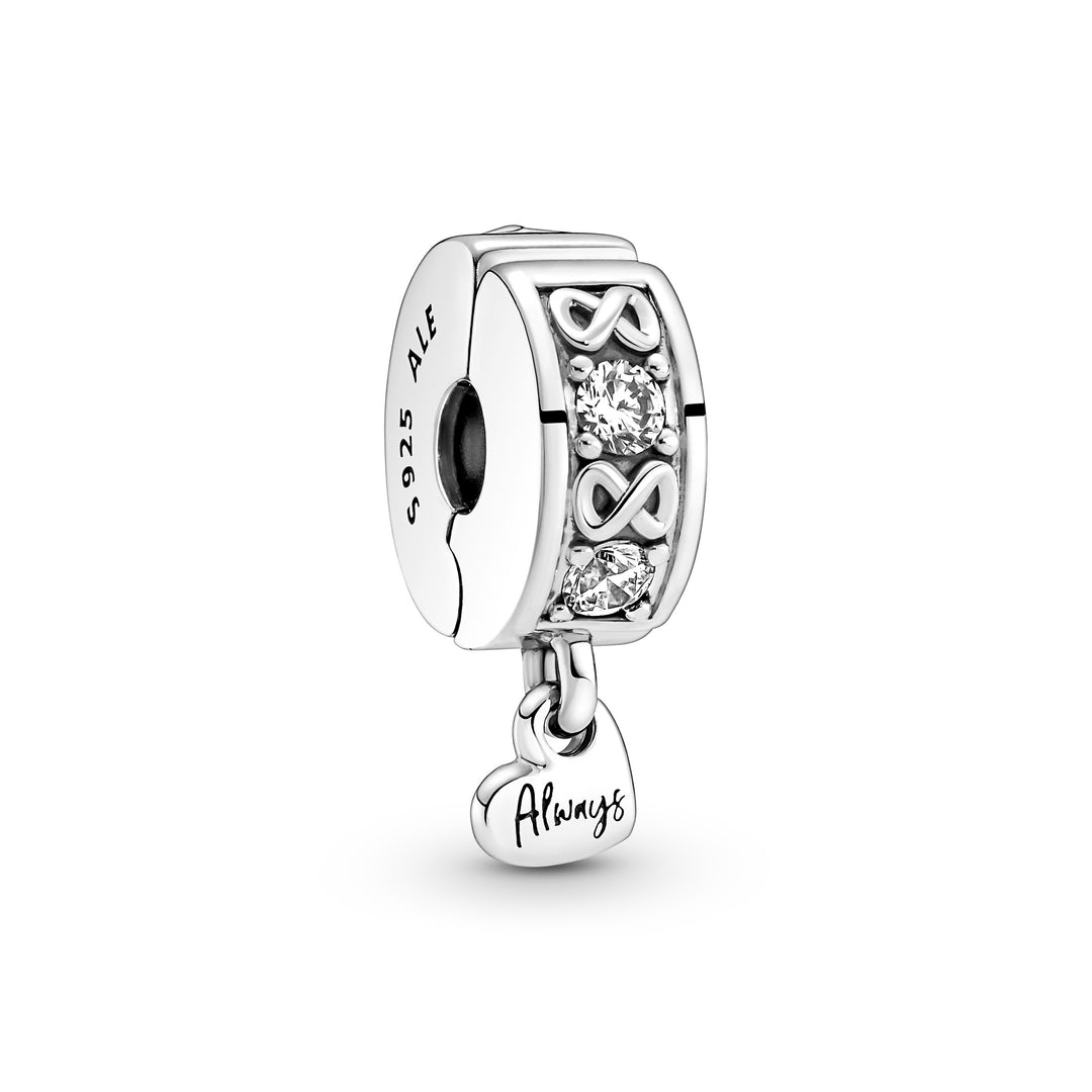 Familien altid klemmeled charm fra Pandora. Charm med uendelighedstegn.