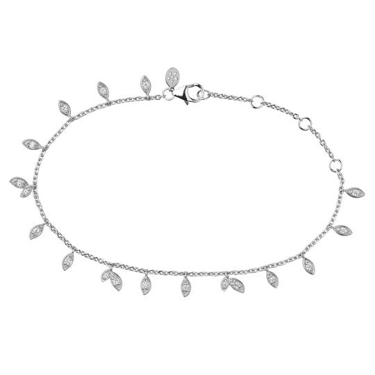 byBiehl - Jungle vine sparkle armbånd i sølv - 2-3106a-r