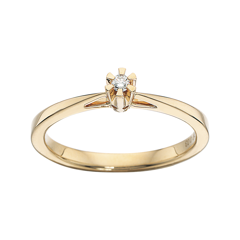 Scrouples - Prinsessering med 0,03 ct diamant, Guld / Hvidguld - 7775,03