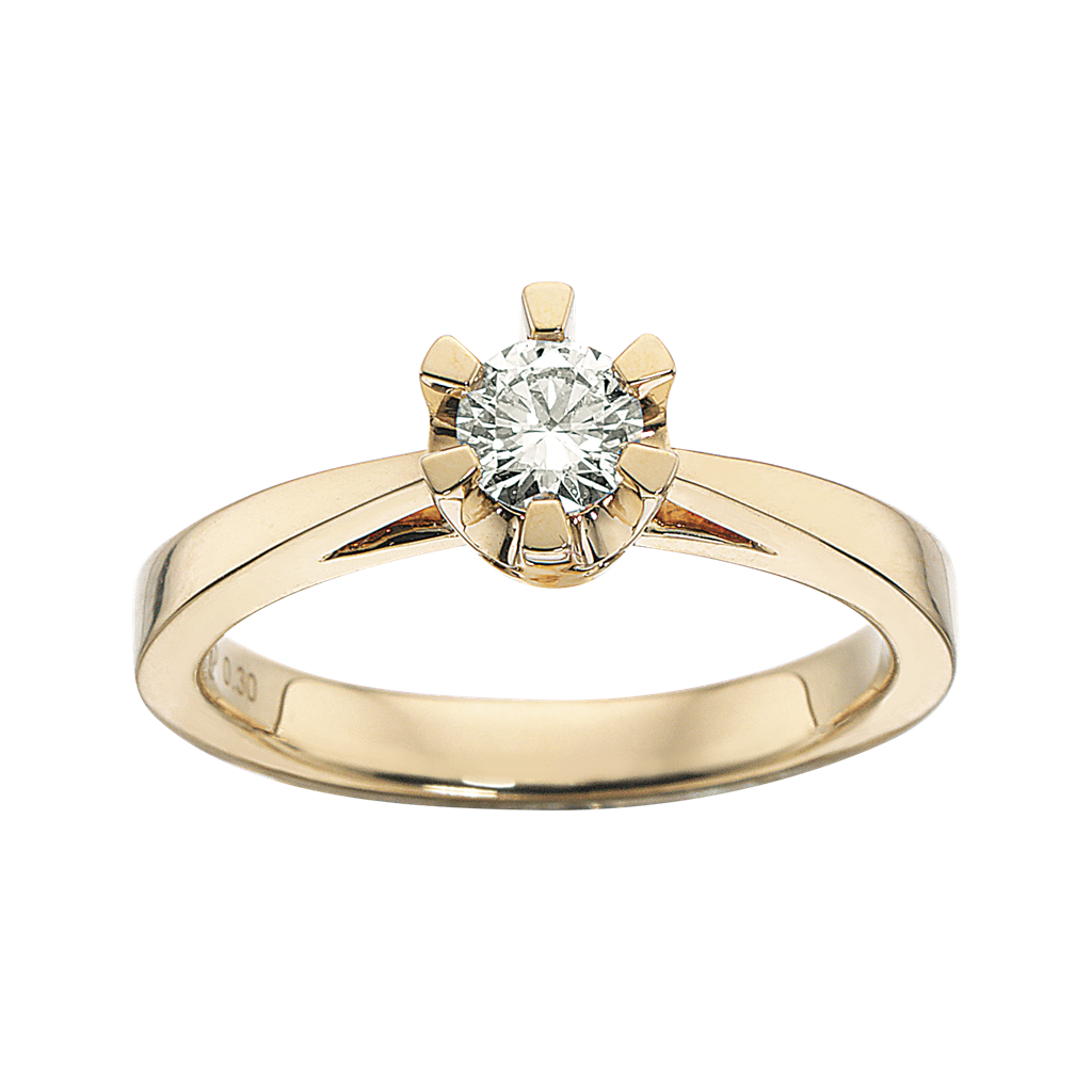 Scrouples - Prinsessering med 0,30 ct diamant, Guld / Hvidguld - 7775,30