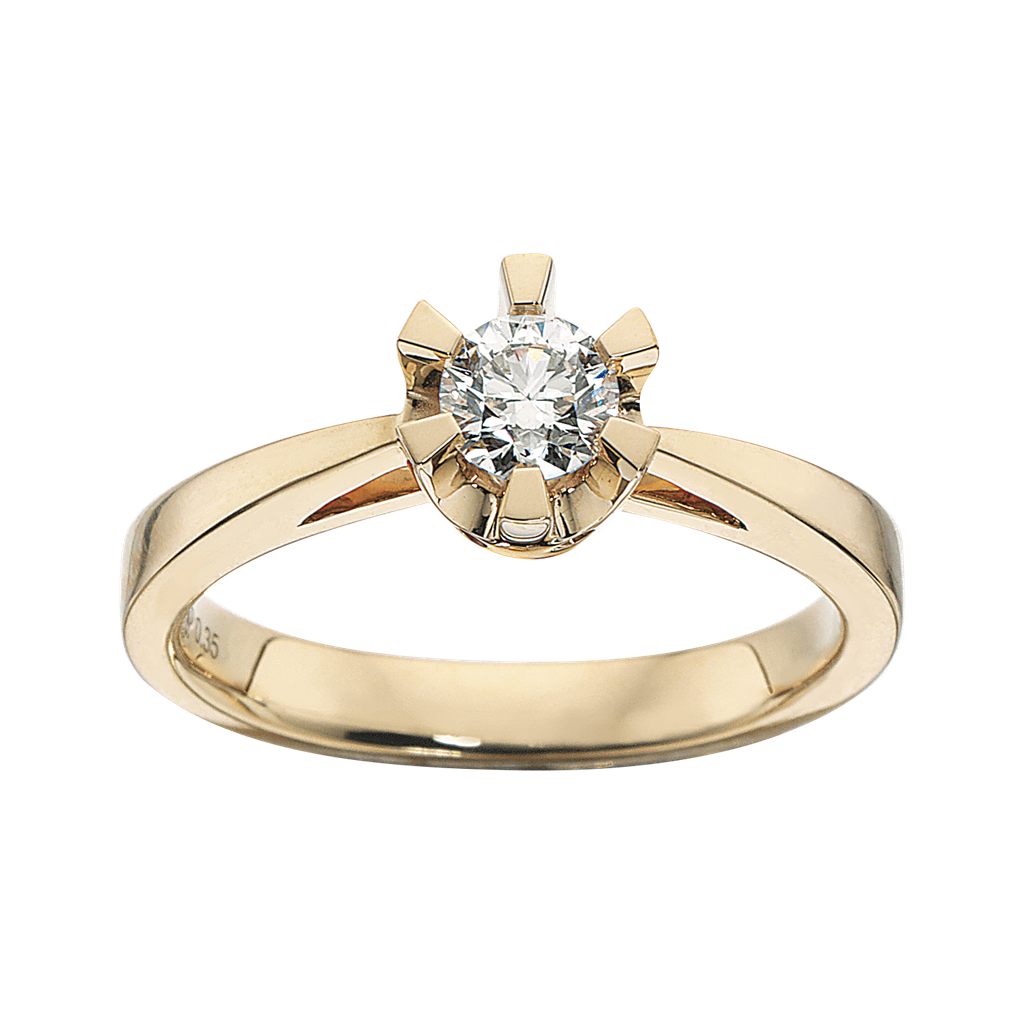 Scrouples - Prinsessering med 0,35 ct diamant, Guld / Hvidguld - 7775,35