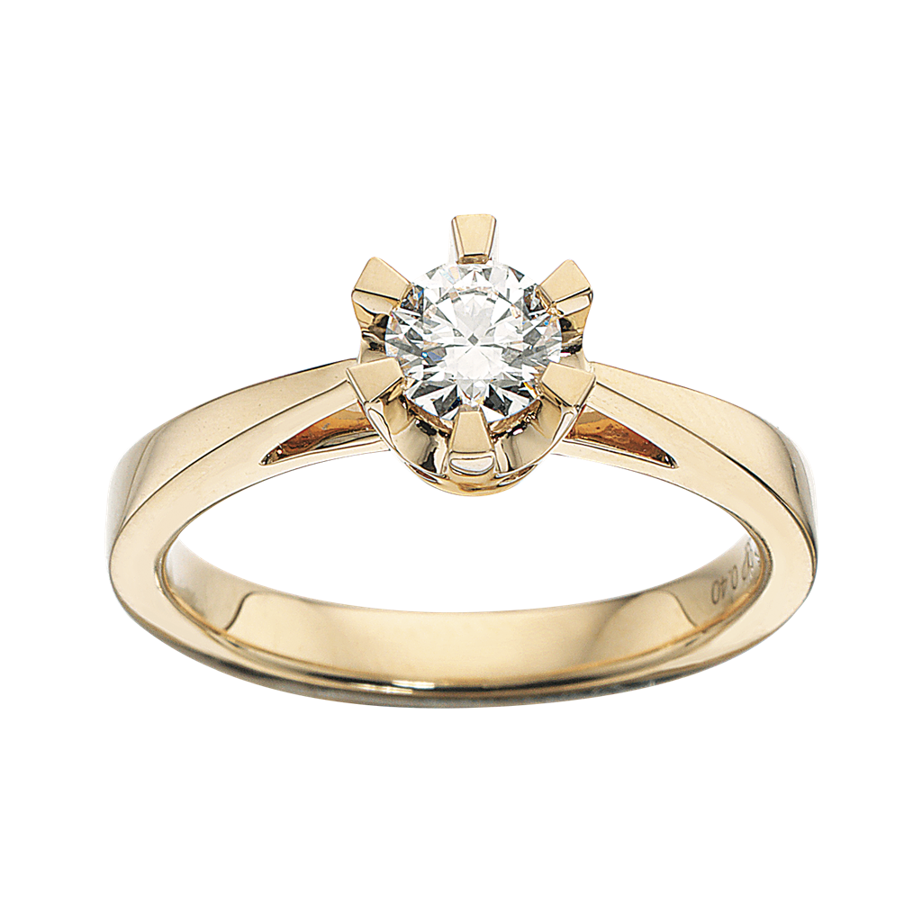 Scrouples - Prinsessering med 0,40 ct diamant, Guld / Hvidguld - 7775,40