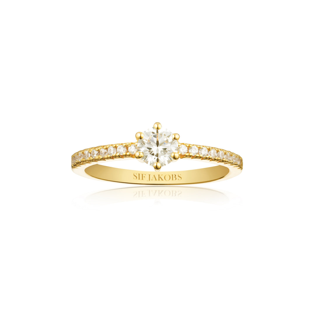 Sif Jakobs - Ellera uno grande ring med zirkonia - r42282-cz-yg